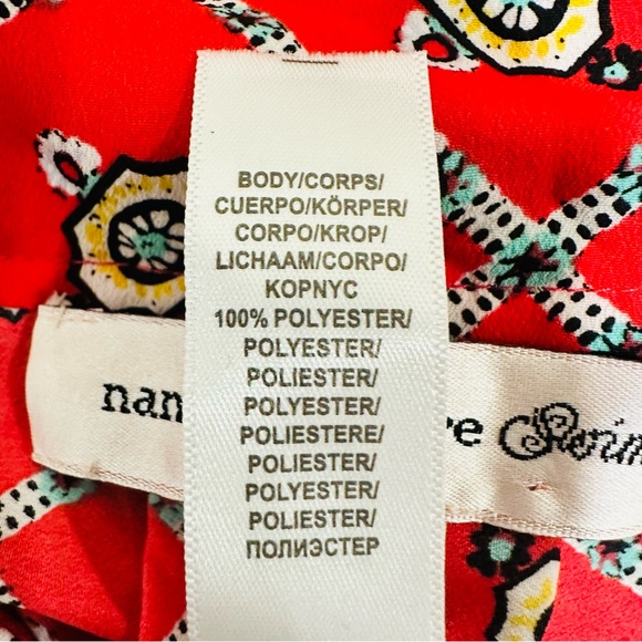 Nanette Lepore Swim Cover-Up Red Patterned Tunic Size L - Picture 5 of 8